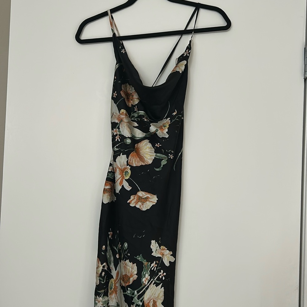 Shein Black Floral Dress